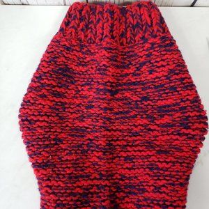Dog Sweater Handmade Crochet Knit Size Medium Red